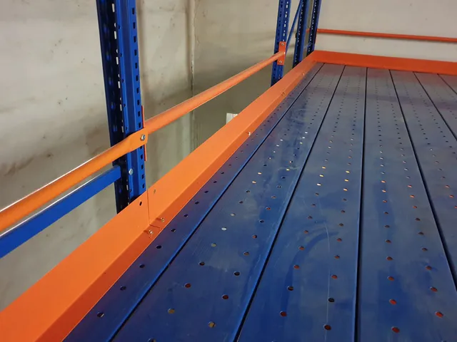 Shelving system with a mezzanine floor done for an apparel export company in Bibile — 5 of 11