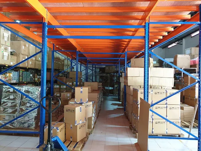 Frame supported mezzanine floor to store finished goods for an electronic component export company in Panadura — 3 of 4