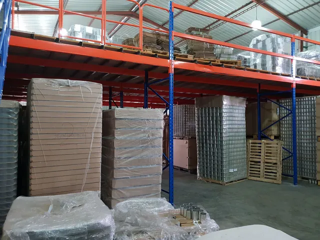 Frame supported mezzanine floor to store packing material for a Coconut products export company in Dankotuwa — 6 of 12