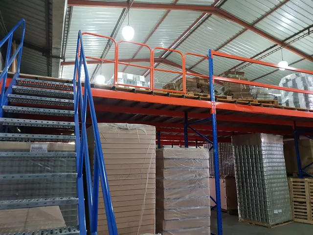 Frame supported mezzanine floor to store packing material for a Coconut products export company in Dankotuwa — 7 of 12