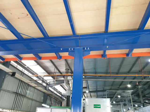 Mezzanine floor for office cubicles for a Glove manufacturing factory in Katunayake FTZ — 2 of 15