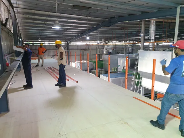 Mezzanine floor for office cubicles for a Glove manufacturing factory in Katunayake FTZ — 14 of 15