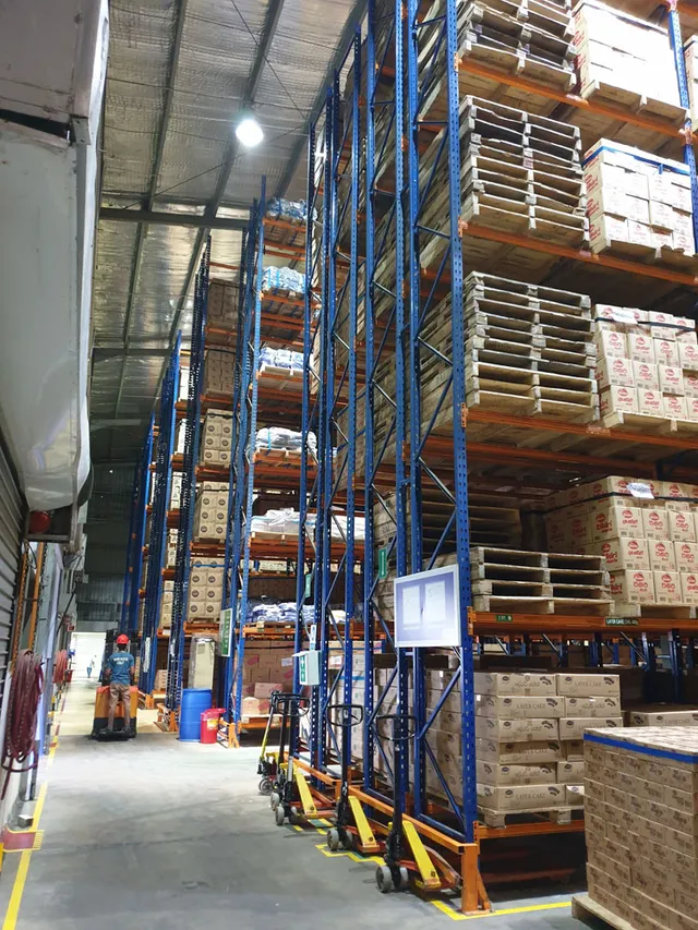 Double Deep Pallet Racking System for a confectionary products manufacturing company in Ranala — 20 of 32