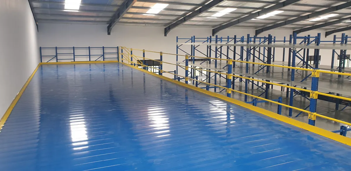 Frame supported mezzanine floor for office cubicles for an apparel export company in Laxapana