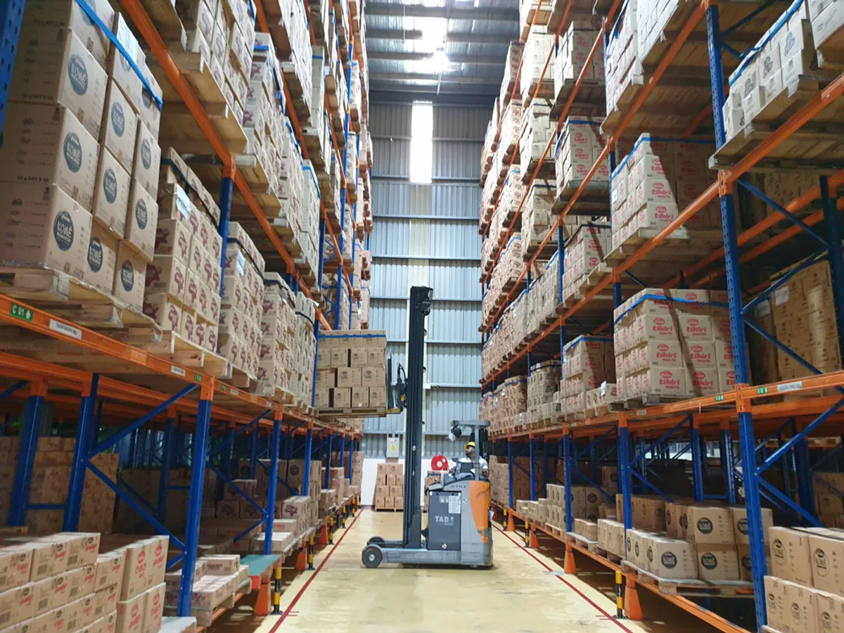 Double Deep Pallet Racking System for a confectionary products manufacturing company in Ranala