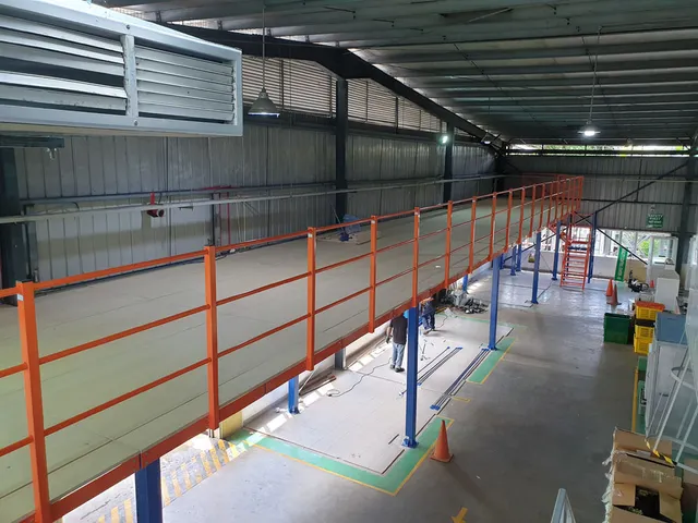 Mezzanine floor for office cubicles for a Glove manufacturing factory in Katunayake FTZ