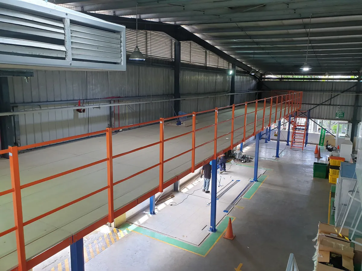Mezzanine floor for office cubicles for a Glove manufacturing factory in Katunayake FTZ