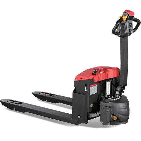 Electric pallet truck with a plug-and-play battery pack